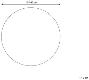 Bézs jutaszőnyeg ⌀ 140 cm LALELI Beliani