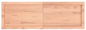 világosbarna kezelt tömör tölgyfa fali polc 120 x 40 x (2-4) cm