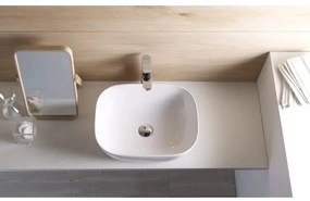 Bathco 4072 - OLEA ráépíthető mosdó 49x40 cm porcelán/fehér