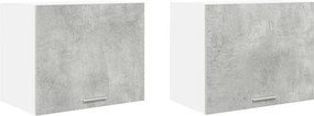 vidaXL Függő szekrény 2 pcs Beton szürke és fehér 50 x 31 x 40 cm