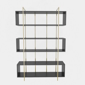 könyvespolc Bruti - Anthracite, Gold