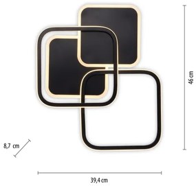 Leuchten Direkt 14117-18 - LED Mennyezeti lámpa SEVENT LED/36W/230V fekete
