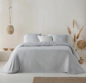 Ágytakaró 140 cm-ig steppelt pamut világosszürke