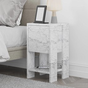 Éjjeliszekrény Ema - Carrara Marble