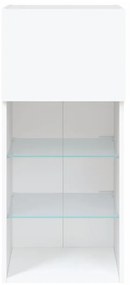fehér TV-szekrény LED-lámpákkal 40,5x30x90 cm