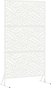 vidaXL Magánszféra Képernyő Fehér 100 x 50 x 180 cm Acél