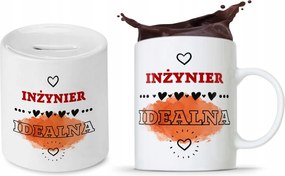 Mérnök Szett Bögre Persely Ajándék fényképes nyomtatással