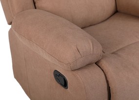 Állítható relaxáló fotel, barna szövet, ASKOY NEW