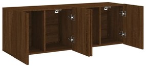 2 db barna tölgyszínű falra szerelhető TV-szekrény 60x30x41 cm