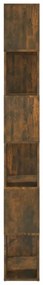 füstös tölgy színű térelválasztó könyvszekrény 60x24x186 cm