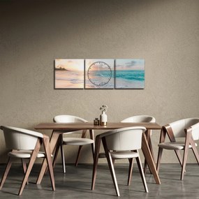 Kép - Álom tengerpart (órával) (90x30 cm)