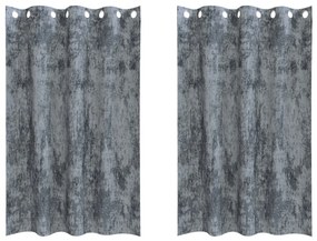 Szemfüggönyök Ezüstszürke Poliészter 140 x 175 cm
