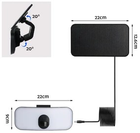 Immax 08500L - LED napelemes fali lámpa szenzorral, 13W, 4000K, IP65