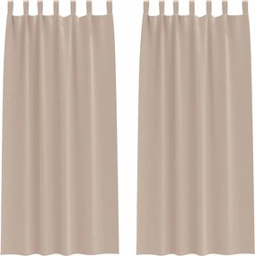 vidaXL Fekete Függöny Gyűrűkkel 2 pcs Tópszínű 245 x 140 cm Poliészter