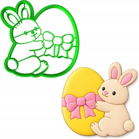 Húsvéti Forma Mézeskalács lyukasztó Húsvéti Nyuszi Tojással