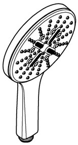 GROHE 26544000 - RAINSHOWER SMARTACTIVE kézi zuhany, 130 mm, fényes króm