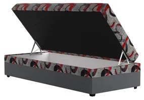 Kárpitozott heverő tárolóval ESTEL 90x200 cm szürke