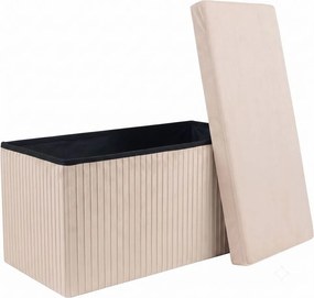MALAGA összehajtható tárolós puff 76 cm ,bézs