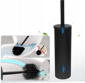 Wc kefe Szabadon álló WC-kefe Acél Fekete