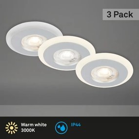 Briloner 7039034-SZETT 3xLED Fürdőszobai beépíthető mennyezeti lámpa 3xLED/5W/230V IP44 matt króm
