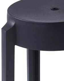 4 db fekete műanyag rakásolható szék