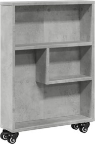 vidaXL betonszürke szerelt fa keskeny tárolókocsi 48 x 13 x 68 cm