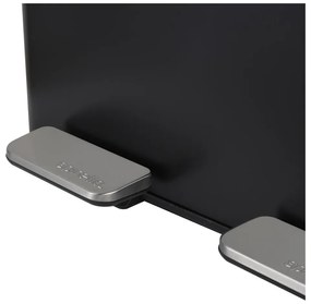 Matt fekete acél szelektív pedálos szemetes 2x30 l Aliya – Spirella