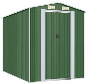 zöld horganyzott acél kerti fészer 192x274x223 cm