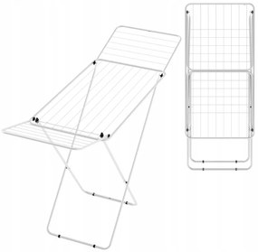 Erga Model 101, ruhaszárító 177x54x91 cm, fehér, ERG-SEP-10SUSSTMOD101