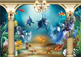 Flizelin fotótapéta Delfinek Hableányok Álmok Óceánja Fantázia 208x146 +ragasztó