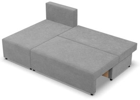 Nobu sarokkanapé, kordbársony, univerzális oldal, szürke