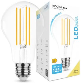 LED lámpa , égő , izzószálas hatás , filament  , E27 foglalat , A70 , 15 Watt , meleg fehér , 2000 lumen, dimmelhető , Modee
