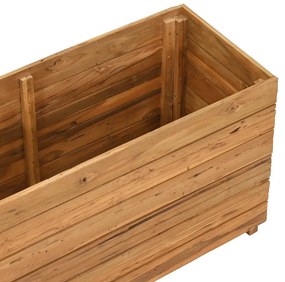 Újrahasznosított tíkfa és acél magaságyás 100 x 40 x 55 cm
