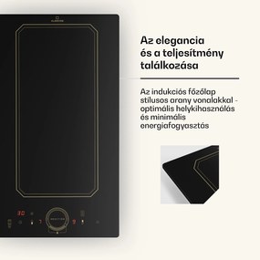Klarstein Victoria Domino, beépített indukciós főzőlap, 3500 W, Flexzone, időzítő