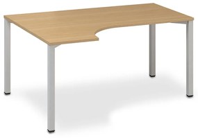 ProOffice B ergonomikus asztal 180 x 120 cm, bal, bükkfa