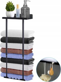 Törölközőtartó öntapadós acél szerelés fúrás nélkül