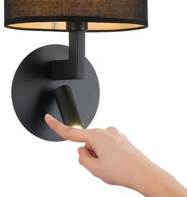 Brilagi - DAYA LED fali lámpa 1xE14/40W/230V + LED/3W fekete