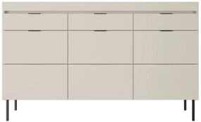 Sentia komód 157 cm, háromajtós három fiókkal - kasmír / fekete