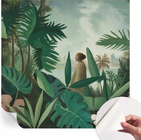 Öntapadós tapéta Fali furnér 3D hatás Egzotikus dzsungel 250x250 cm