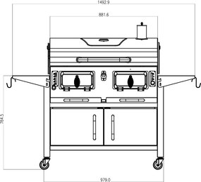 Avenberg FENIX Kerti grill füstölővel