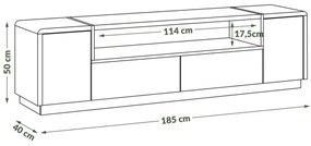 FRED TV állvány fehér/szürke