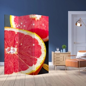 Paraván - Szeletelt grapefruit (126x170 cm)