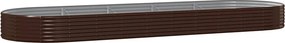 vidaXL barna horganyzott acél kerti magaságyás 450x140x36 cm