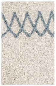 Kék-krémszínű mosható kézi szövésű pamut szőnyeg 170x240 cm Atlas Natural – Lorena Canals