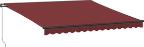 Burgundi vörös kézzel kihúzható napellenző 400 x 350 cm
