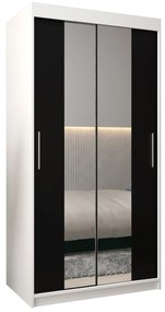 Ruhásszekrény 100 cm Toki 1 (matt fekete + matt fekete). 1064874