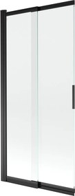 Mexen Fox 2 szárnyú toló kádparaván 85 x 150 cm, átlátszó, fekete - 891-085-002-70-00