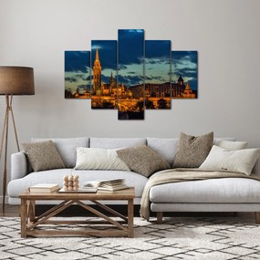 Kivilágított épületek képe (150x105 cm)