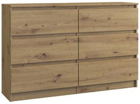 Shannan M6 140 komód, 138x75x40 cm, tölgy