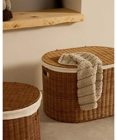 Rattan tárolókosár szett 2 db-os 50x36x32 cm Indali – Kave Home